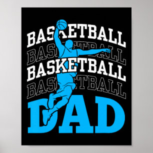 Póster Entrenador del equipo de fútbol de baloncesto papá