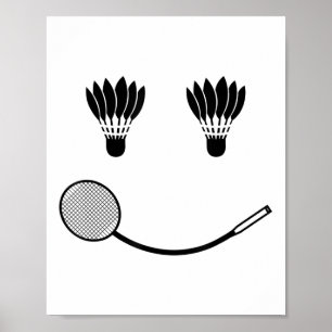 Póster Entrenador del equipo de música de Badminton Smile