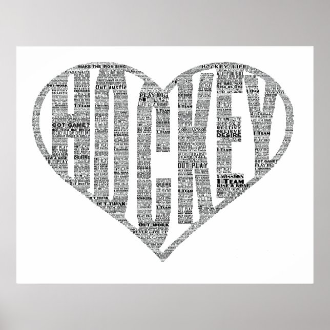 Póster Entrenador del equipo del jugador de hockey Motiva (Frente)