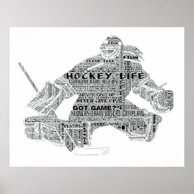 Póster Entrenador del equipo del jugador de hockey Motiva (Frente)