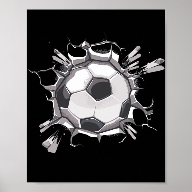 Póster Entrenador del jugador de fútbol Ball Hombres Vint (Frente)