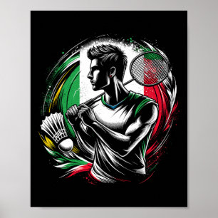 Póster Entrenador deportivo italiano de Dminton Player