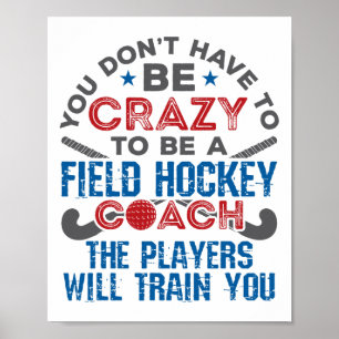 Póster Entrenador Divertido de Hockey sobre Césped (1)
