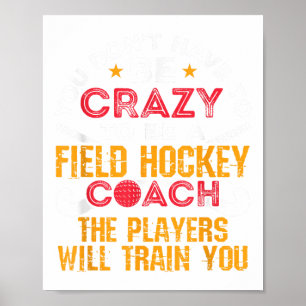 Póster Entrenador divertido de hockey sobre hierba _1