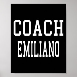 Póster Entrenador Emiliano Fútbol Personalizado Fútbol Só