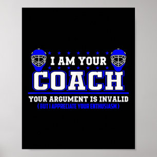 Póster Entrenador en jefe de lacrosse divertido personal