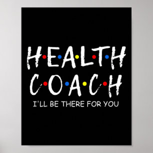 Póster Entrenador Estaré allí para tu entrenador de salud