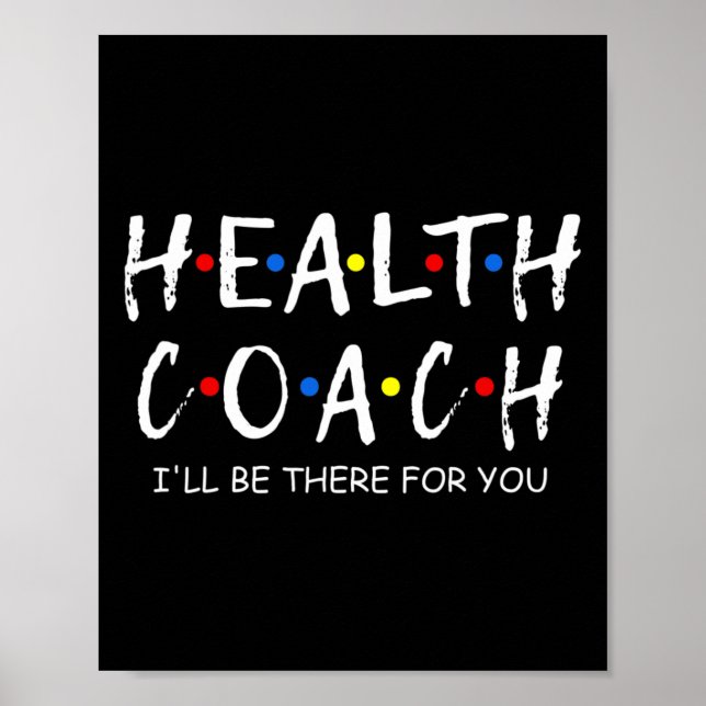 Póster Entrenador Estaré allí para tu entrenador de salud (Frente)