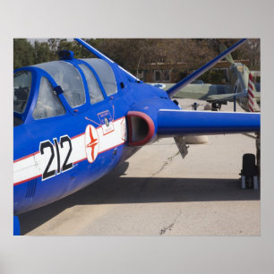 Póster Entrenador Fouga Magister de construcción francesa