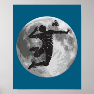 Póster Entrenador Jugador De Voleibol Fan Voleibol Niño H