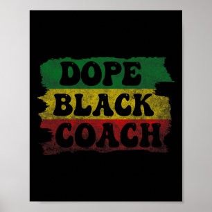 Póster Entrenador negro de drogas Historia negra afroamer