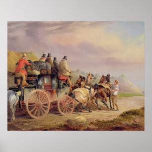 Póster Entrenadores de correo en la carretera: El devoció