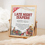 Póster Entrenadores nocturnos BBQ Backyard Rústico Baby S<br><div class="desc">Entrenadores nocturnos BBQ Backyard Rústico Poster de Baby Shower.</div>
