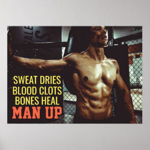 Póster Entrenamiento Abdominal Motivacional Gimnasio