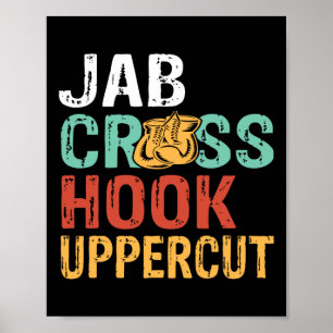 Póster Entrenamiento de boxeador de Jab Cross Hook Upperc