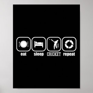 Póster Entrenamiento de cricket Eat