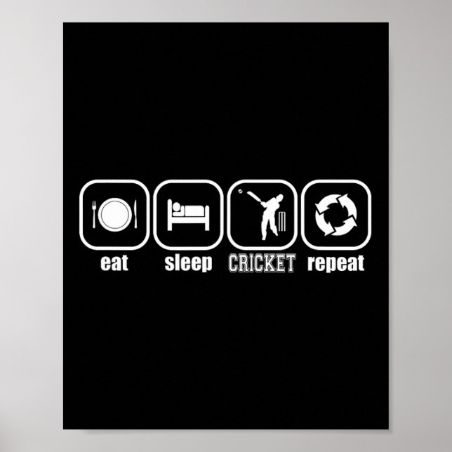 Póster Entrenamiento de cricket Eat  (Frente)