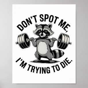 Póster Entrenamiento de culturismo No me ayudes estoy tra