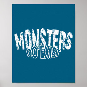 Póster Entrenamiento de Existencia de Monstruos Retro Iro