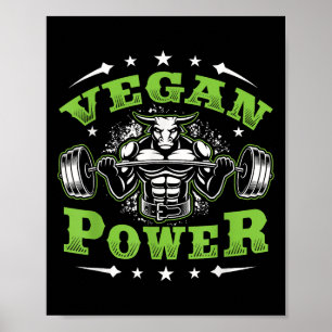 Póster Entrenamiento de Fitness Vegano Soy Vegano Wer