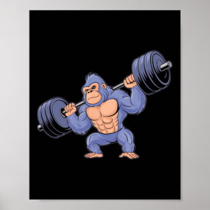 Póster Entrenamiento de gimnasia de fitness de levantamie