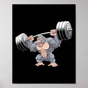 Póster Entrenamiento de gimnasio de acondicionamiento fís
