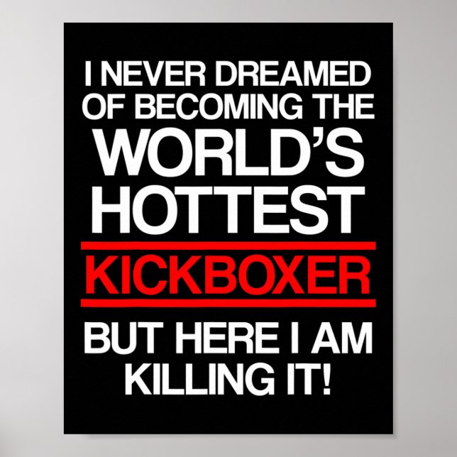 Póster Entrenamiento de kickboxing soñado  (Frente)