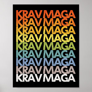 Póster Entrenamiento de Krav Mega Autodefensa Artes Marci