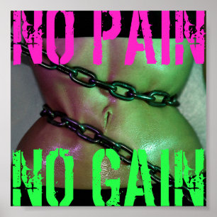 Póster Entrenamiento de la motivación del gimnasio ningún