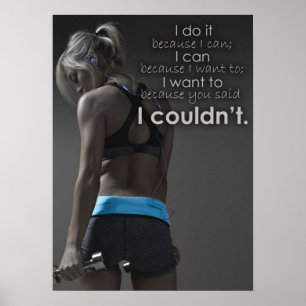 Póster Entrenamiento de motivación