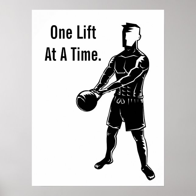 Póster Entrenamiento de pesas Kettlebell Fitness Motivaci (Frente)