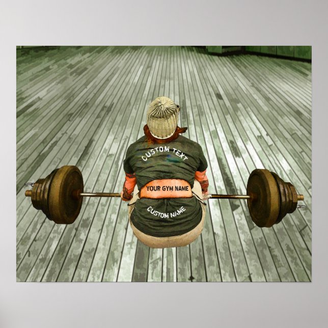 Póster Entrenamiento De Peso Del Propietario Del Gimnasio (Frente)