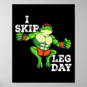 Póster Entrenamiento De Peso Gimnasio I Salto Día De Leg 