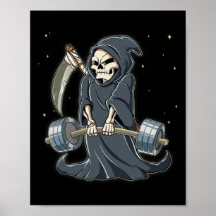 Póster Entrenamiento de peso muerto en el gimnasio del Se
