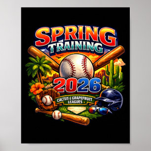 Póster Entrenamiento de Primavera 2026 Diseño Retro para 
