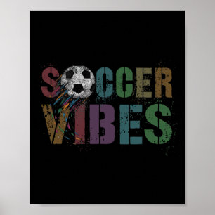 Póster Entrenamiento de Vibraciones de Fútbol de Moda Muj