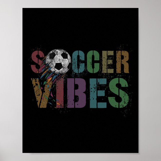 Póster Entrenamiento de Vibraciones de Fútbol de Moda Muj (Frente)