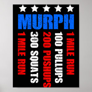 Póster Entrenamiento del día memorial Murph 2021 patrióti