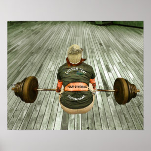 Póster Entrenamiento del entrenamiento del peso del dueño