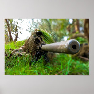 Póster Entrenamiento del francotirador