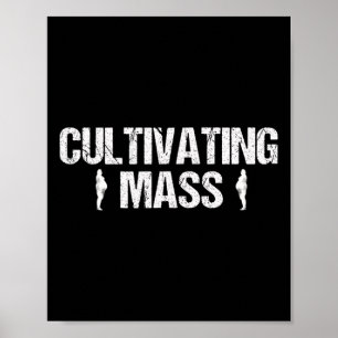 Póster Entrenamiento divertido de culturismo levantando p