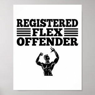 Póster Entrenamiento divertido de musculación registrado