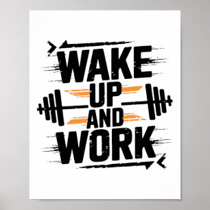 Póster Entrenamiento Divertido Gimnasio Fitness Culturism