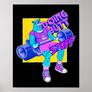 Póster Entrenamiento Divertido Haciendo Cosas Fitness Cul