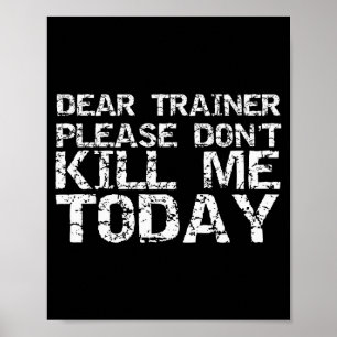 Póster Entrenamiento Divertido Querido Entrenador Por Fav