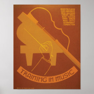 Póster Entrenamiento en música