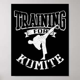 Póster Entrenamiento Para Kumite Mma Karate Marcial Taekw