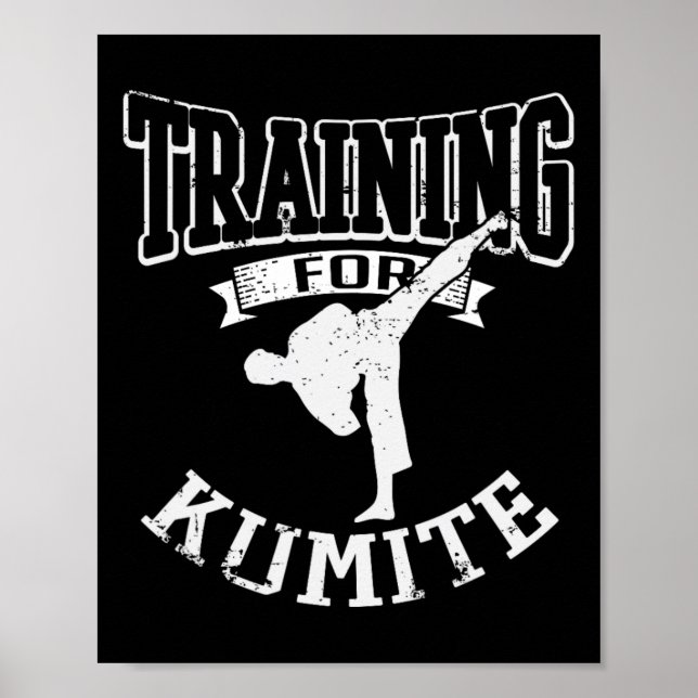 Póster Entrenamiento Para Kumite Mma Karate Marcial Taekw (Frente)