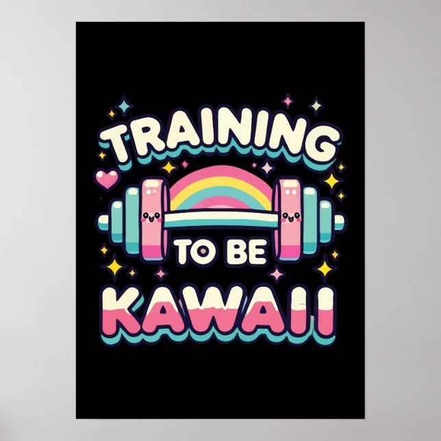 Póster Entrenamiento para ser kawaii - Curso divertido de (Frente)