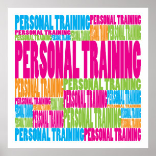 Póster Entrenamiento personal colorido